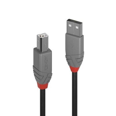 Lindy 1m USB2 A-B Cable Grey - High quality USB Type A to B