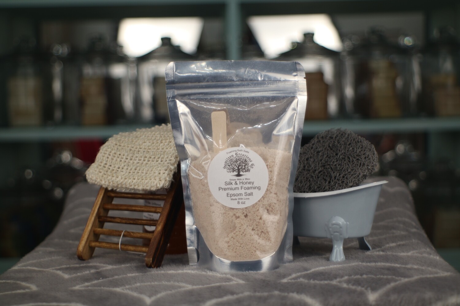 Silk &amp; Honey Premium Foaming Bath Salt 8 oz