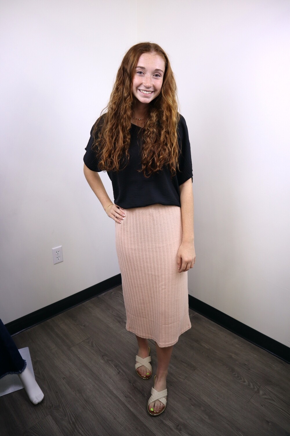 Tan Pencil Skirt