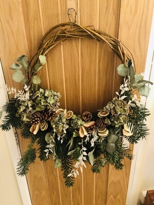 Festive Grape Vine Wreath