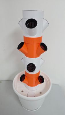 HydroFlexTower 4+ | Kompakt & erweiterbar 🌿 71 cm hoch mit 12 Pflanzstationen, perfekt für Fensterbereiche. 💡 Bei Bedarf erweiterbar auf 24 Stationen – ⌀ 30 cm Behälter 🛠️