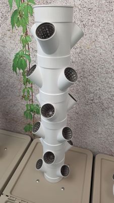 HydroFlex Tower 6+ | 37 Liter IKEA-Tank, beige, eckig