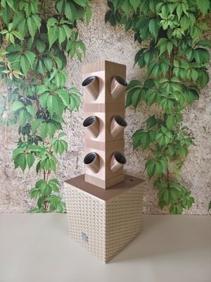 Kräuterturm Quadrato Trio | 9 Liter Tank, 9 Pflanzen