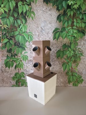 Kräuterturm Quadrato Duo | 6 Liter Tank | 6 Pflanzen