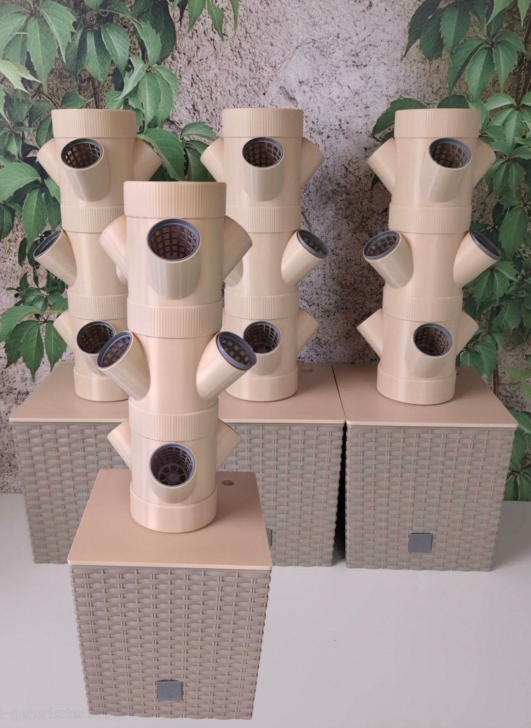 ⭐Pakete | Kr&auml;uterturm Rotondo Trio | Set 3+1 | 9 Liter Tank, 36 Pflanzen