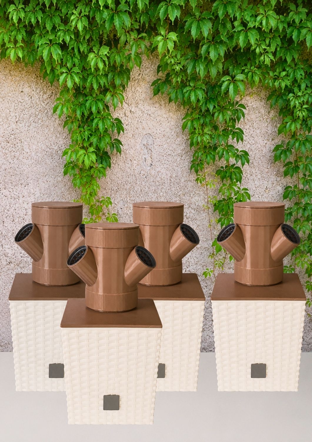 ⭐Pakete | Kr&auml;uterturm Rotondo Uno | Set 3+1 | 6 Liter Tank, 12 Pflanzen
