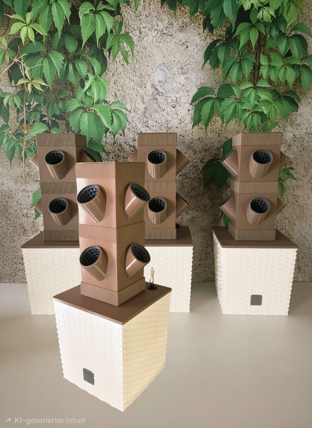 ⭐Pakete | Kr&auml;uterturm Quadrato Duo | Set 3+1 | 6 Liter Tank | 24 Pflanzen