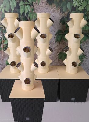⭐Pakete | Kr&auml;uterturm Rotondo Quattro | Set 3+1 | 15 Liter Tank, 48 Pflanzen