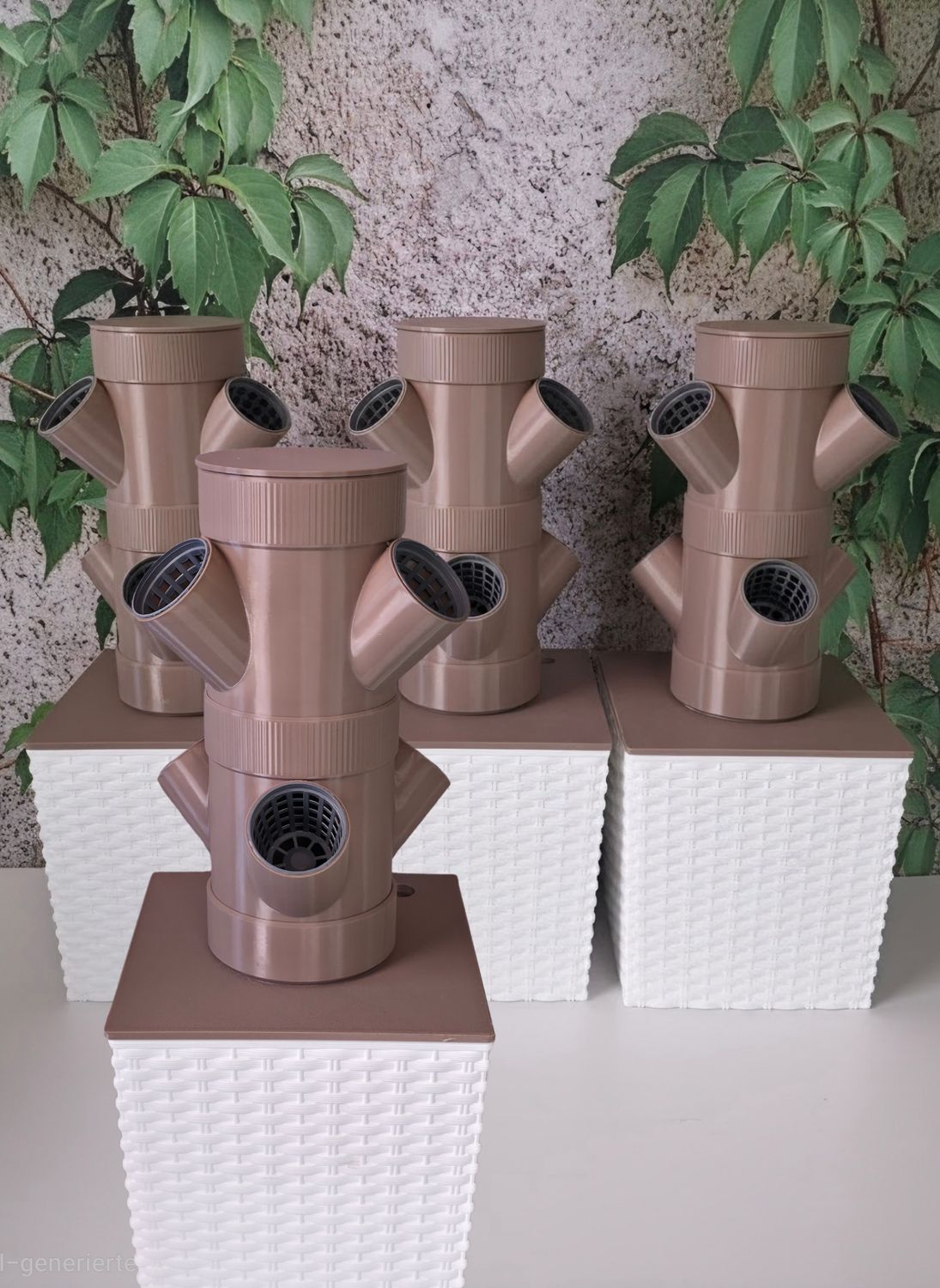 ⭐Pakete | Kr&auml;uterturm Rotondo Duo | Set 3+1 | 6 Liter Tank, 24 Pflanzen