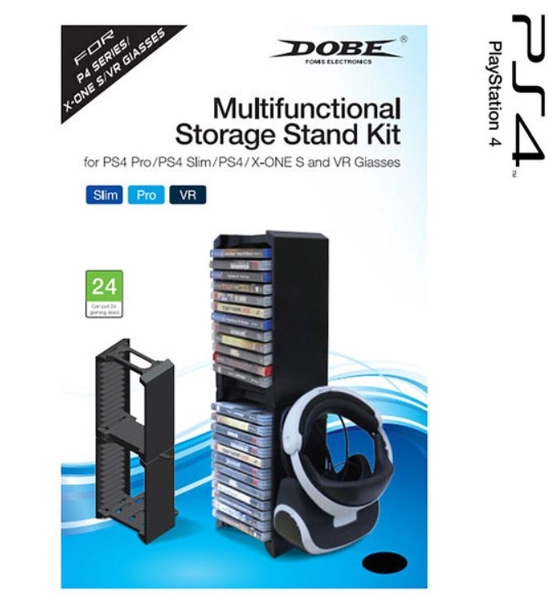 Dobe TP4-838 - Multifunctionele Disc Opslag - Voor PS4/PS4 Slim/PS4 PRO/Xbox One Slim Console