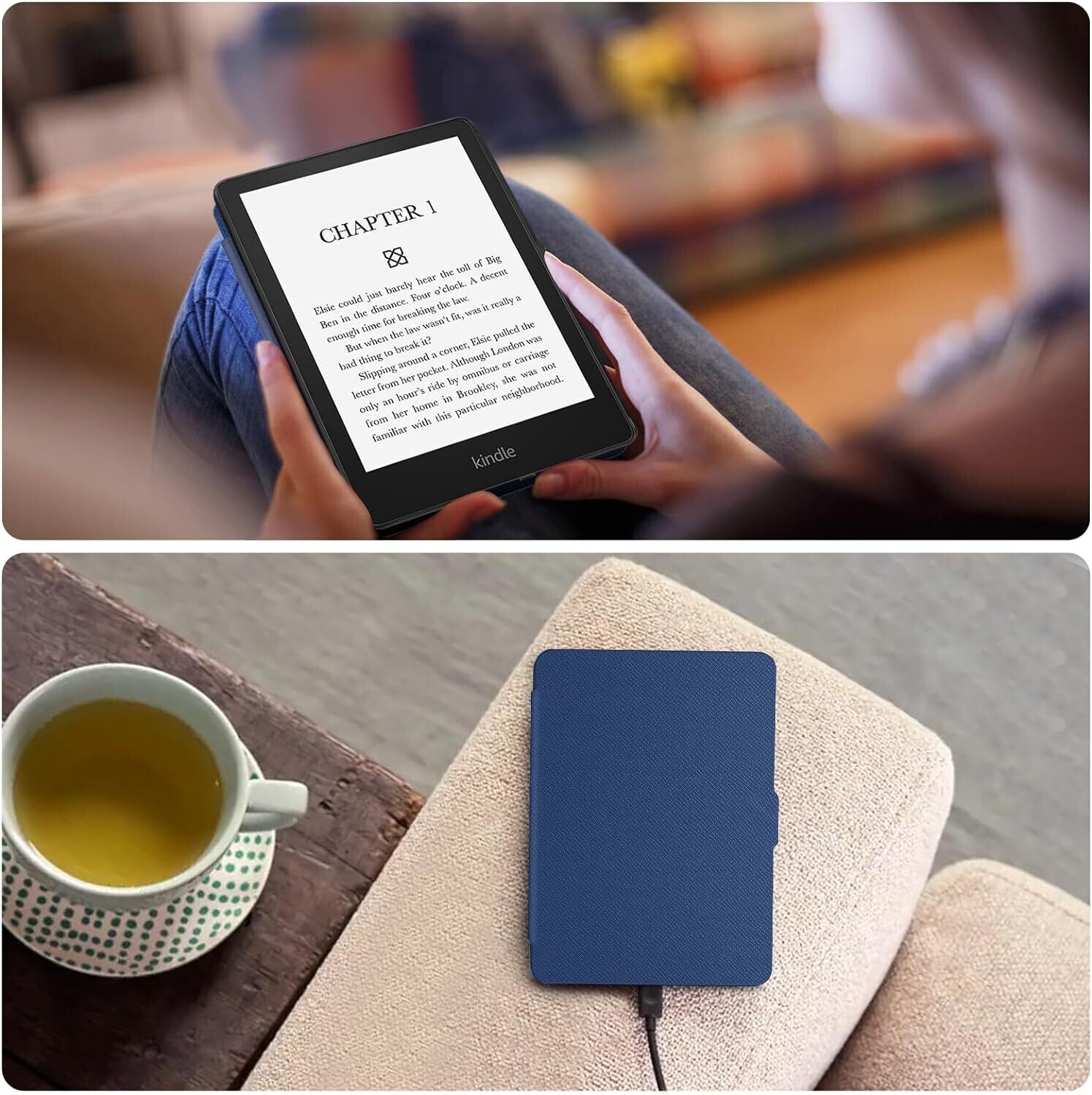 Stoffen hoes voor Kindle - Blauw