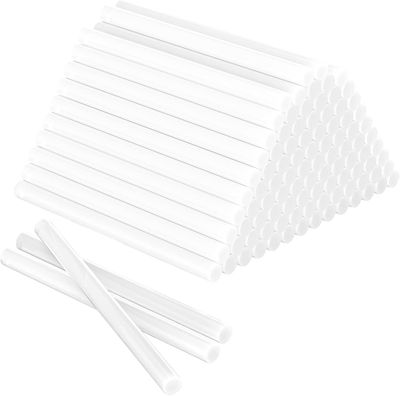 Heetlijmsticks - 7 x 100 mm - 50 stuks - Heetlijmpistoolsticks - Wit - Compatibel met de meeste lijmpistolen - Heetlijmsticks voor doe-het-zelf en reparaties