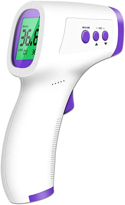 Hylogy Contactloze Digitale Thermometer - Snelle Meting &amp; Koortsalarm - 3 Kleur Achtergrondverlichting - Voor Baby&#39;s en Volwassenen