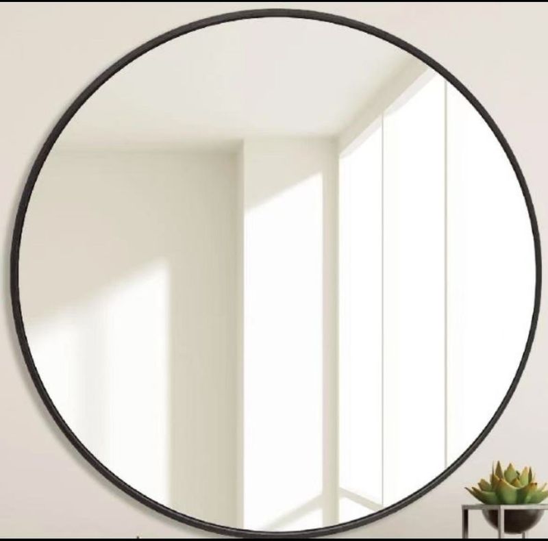 Houtnerf Rond Wandspiegel – Natuurlijk Houten Afwerking – 70x70 en 90x90 cm – Decoratieve Spiegel voor Hal en Slaapkamer