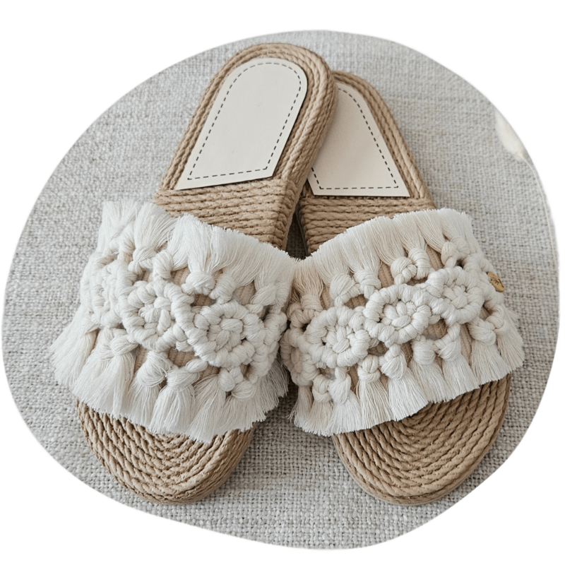 Makramee Slippers BRIOCHE