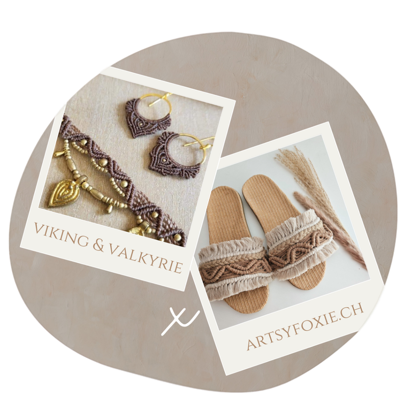 Set Fusskette, Ohrringe &amp; Slippers