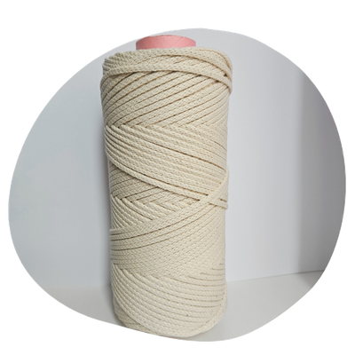 Natur Baumwolle Garn Garn 3 mm geflochten