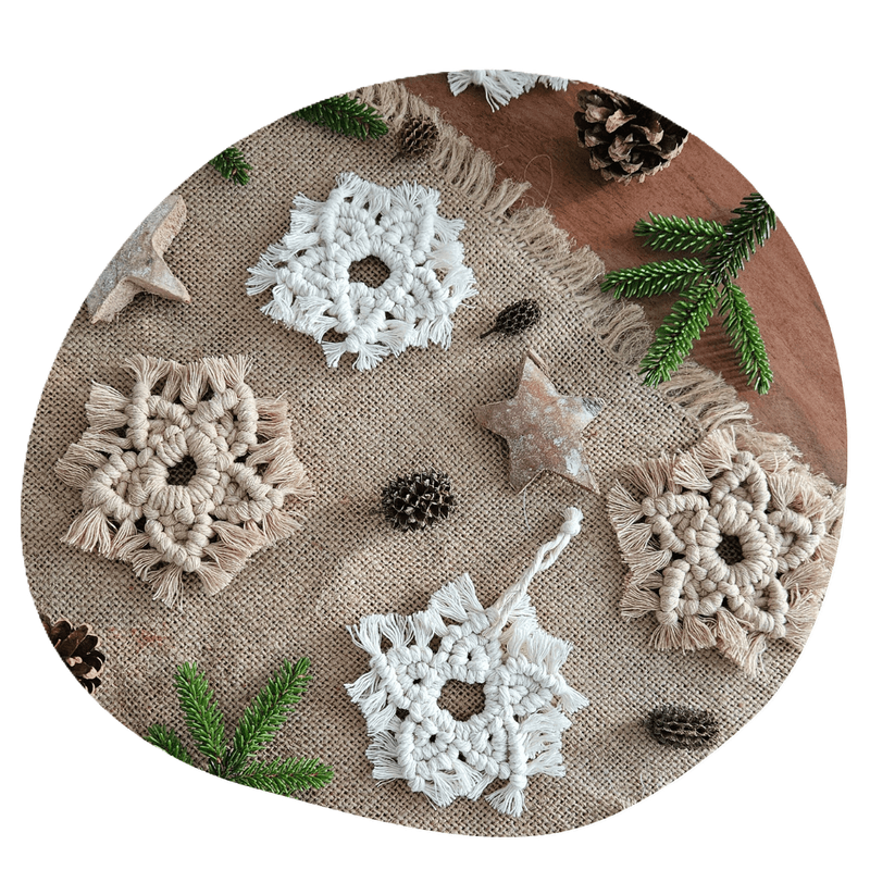 Makramee Schneeflocke