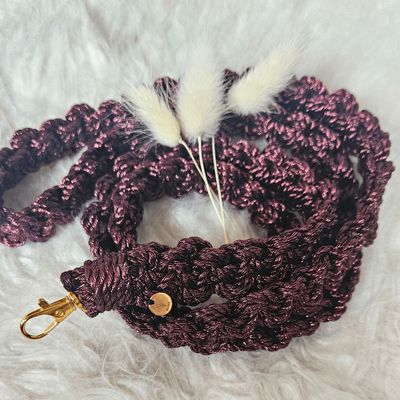 Makramee Handykette metallic