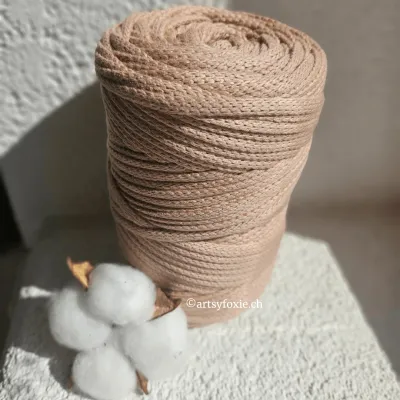 Makramee und Häkelgarn, 100% Baumwolle beige