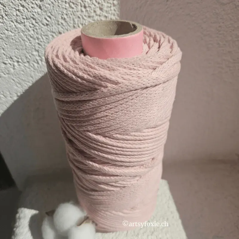 Makramee Garn Häkelgarn Schweiz kaufen blush zartes rosa