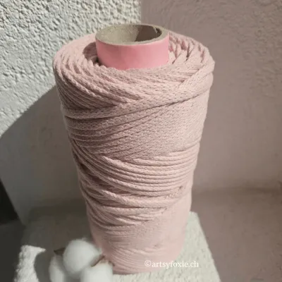 Makramee Garn Häkelgarn Schweiz kaufen blush zartes rosa