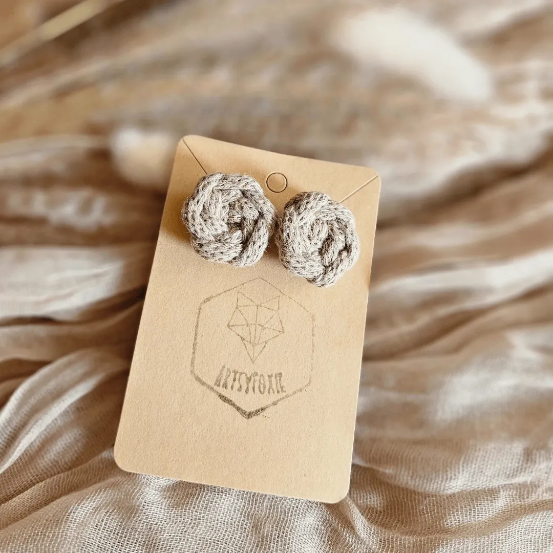 Ohrringe BUTTON | Golden Sand