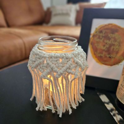 Makramee Windlicht selber knüpfen im Workshop Berneck – warme Boho Stimmung &amp; kreative Auszeit