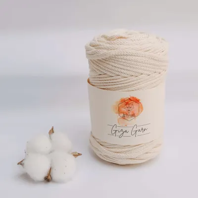 Giza Makramee Häkelgarn 5mm in Off White Crème – kaufen in der Schweiz