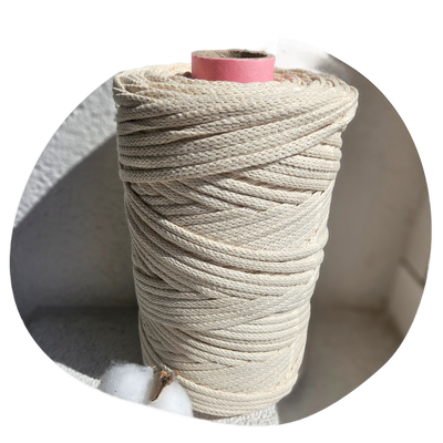 Natur Baumwolle Garn 5 mm geflochten Natur Baumwolle Garn 5 mm geflochten