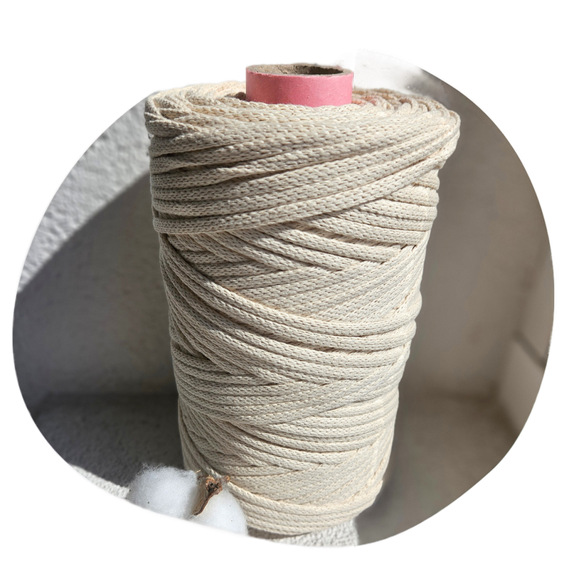 Natur Baumwolle Garn 5 mm geflochten Natur Baumwolle Garn 5 mm geflochten