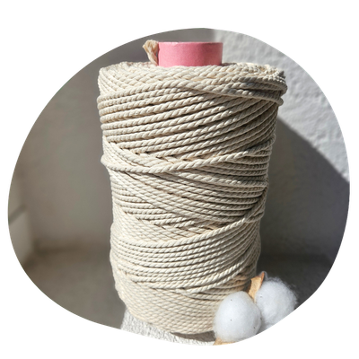 Natur Baumwolle Garn 4 mm gedreht Natur Baumwolle Garn 4 mm gedreht