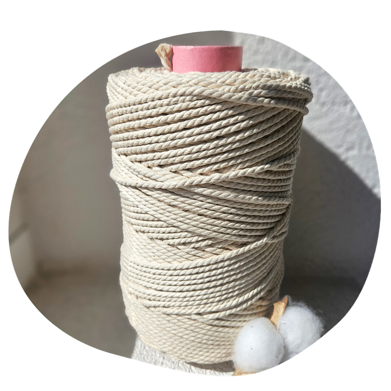 Natur Baumwolle Garn 4 mm gedreht Natur Baumwolle Garn 4 mm gedreht