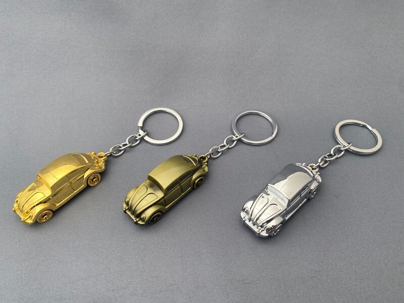 VW Kever Sleutelhanger Bronskleurig / Goud / Zilver
