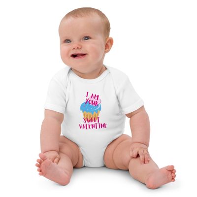 I AM Your Sweet Valentine Organic cotton baby bodysuit