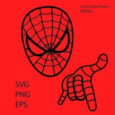Spiderman Face Svg