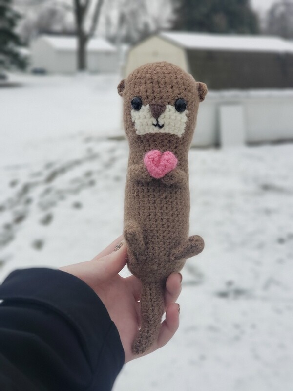 Stuffed Otter with Heart