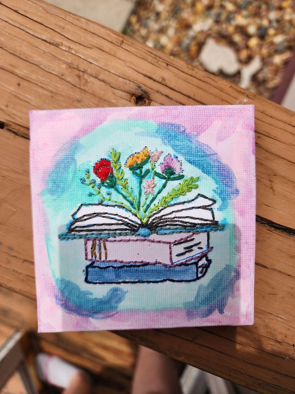 Small embroidered canvas