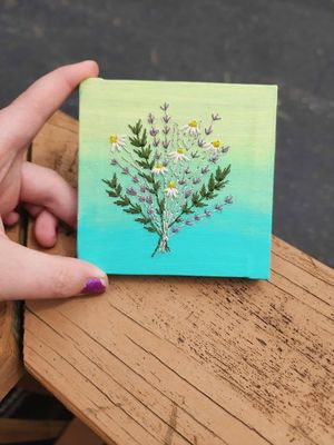 Small embroidered canvas