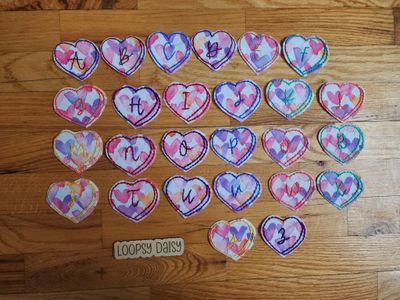 Sweetheart Alphabet Iron-on Patch