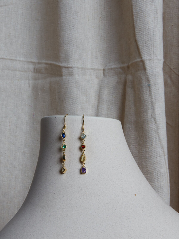 Cleopatra Multi-stone Dangle Earrings