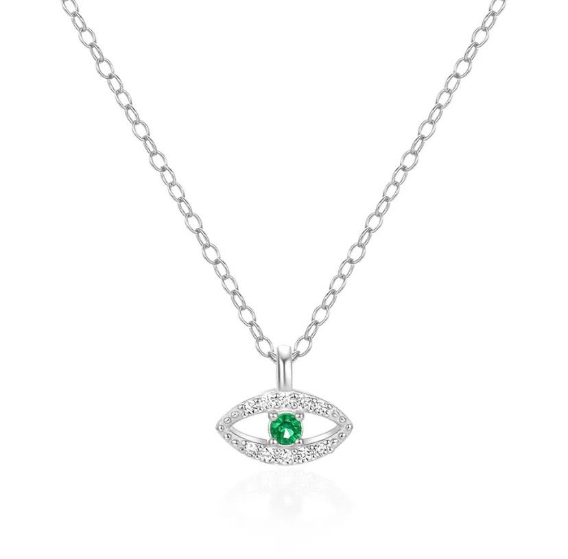 Evil Eye Necklace Silver