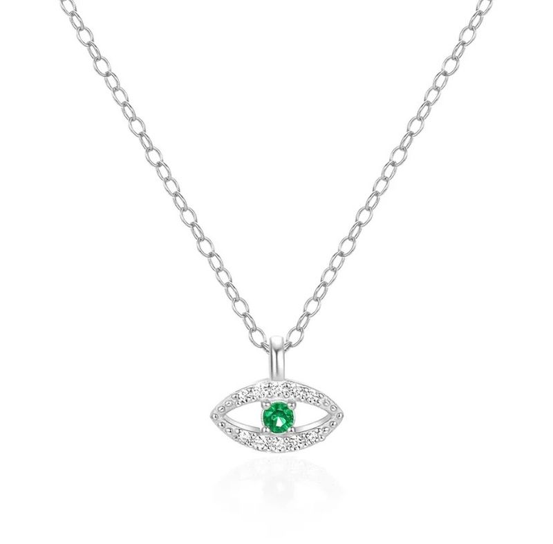 Evil Eye Necklace Silver