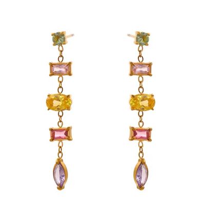 Radiant Amber Light Dangle Earrings