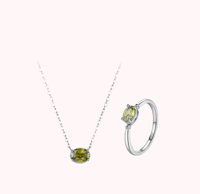 Phaedra Olivine Silver Gift Set