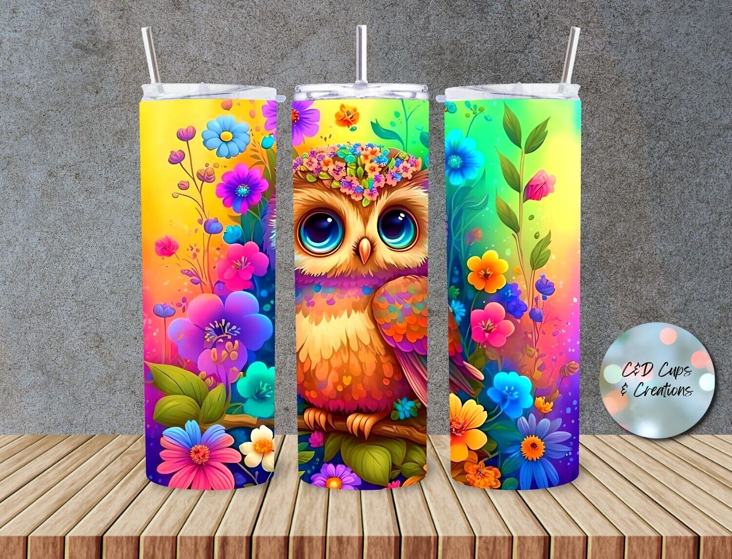 Owl with Flowers