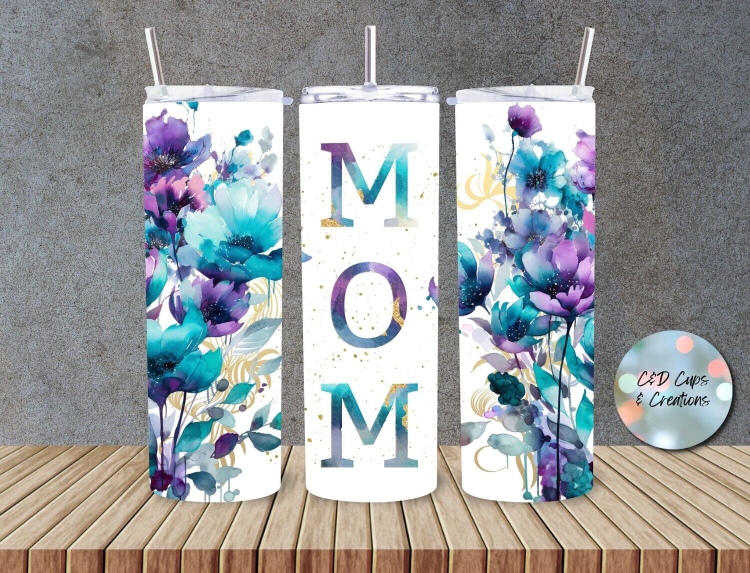 Mother&#39;s Day MOM Purple Flowers