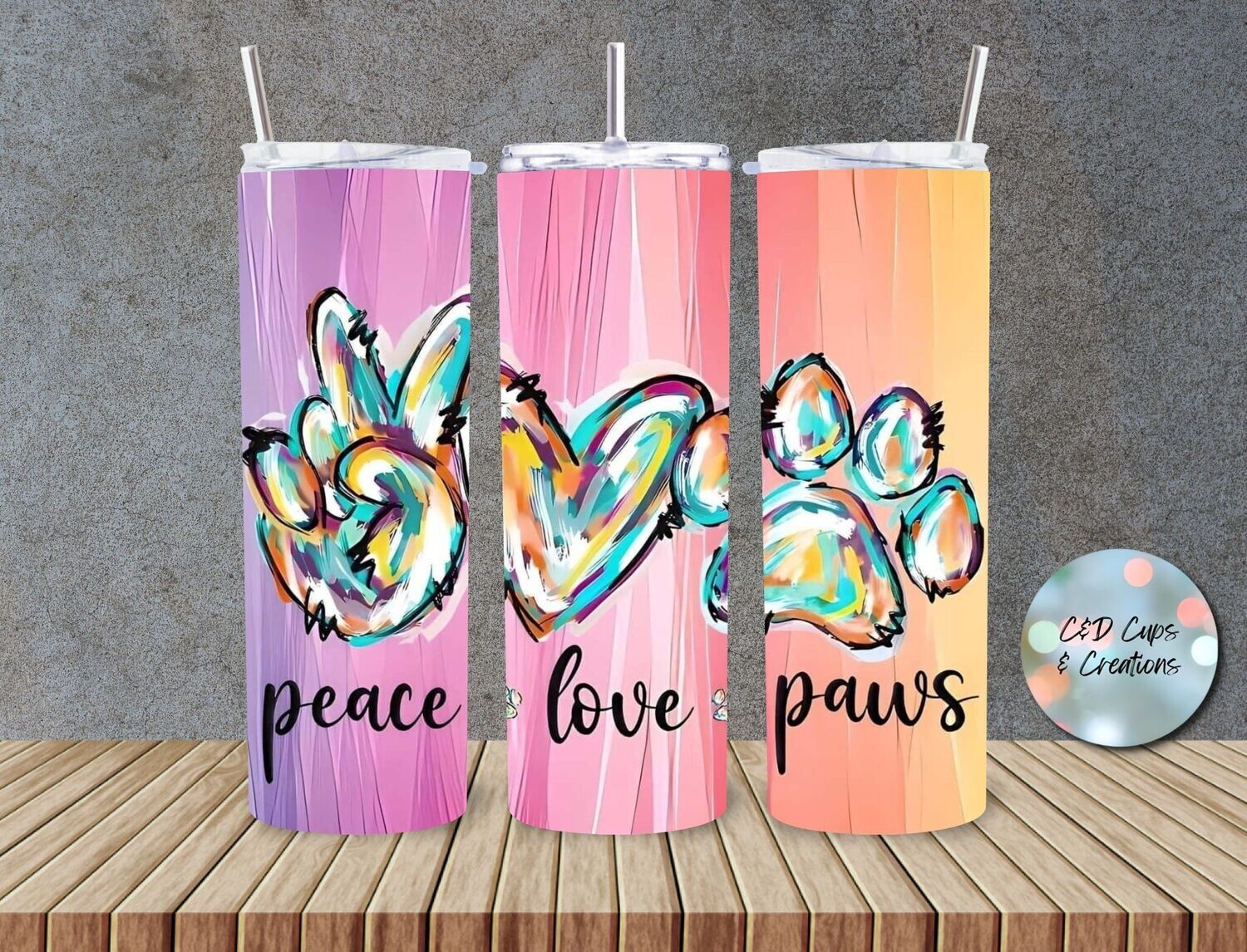 Peace Love Dog Paw