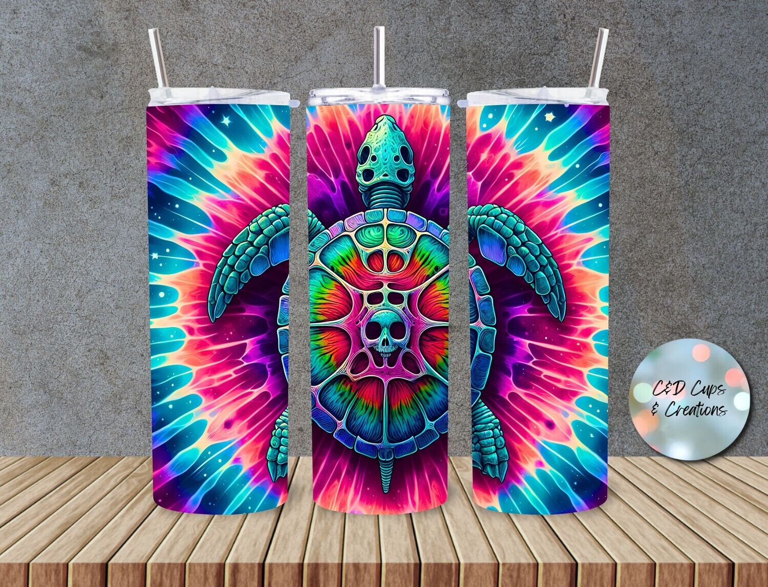 Steampunk Tie Dye Turtle