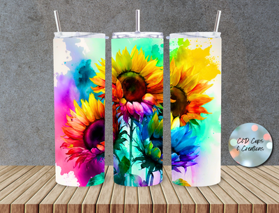 Watercolor Sunflowers